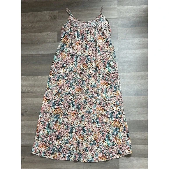Lucy & Laurel Floral Spaghetti Strap Maxi Dress - Size M - Picture 2 of 9